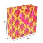 Sapco Gift Paper Bags Premium Thick Card”Desi Groove” Gift Carry Bag Pack of 10 (8x8x3-Inch(Small))