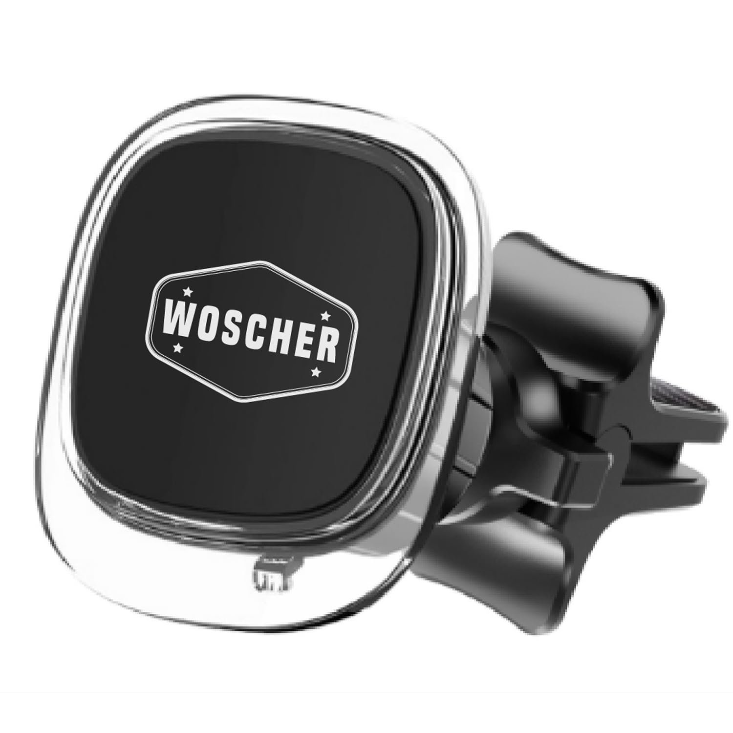 WOSCHER Car Mobile Holder Magnetic Car Phone Holder Mount, Air Vent/Dashboard Magnetic Phone Mount for iPhone 16/15/14/13/12, Strong Magnets, Car Accessories, Black Carbon Fiber