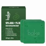 BAKE 10% AHA + 1% BHA Scrub Treatment Soap with Lactic Acid, Glycolic Acid, 1% Salicylic Acid | For Clogged Pores, Exfoliation, Strawberry Skin & Bright Underarms | Soap for Women & Men | 100g x 2 (Pack of 2)