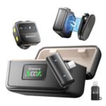GRENARO P10 Wireless Mic for Youtubers with 3-Level Noise Reduction,Mic for YouTube Wireless with 40H Charging Case
