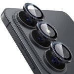 JETech Camera Lens Protector for Galaxy S26, 9H Tempered Glass Metal Individual Ring Cover, HD Clear, 1 Set (Black)