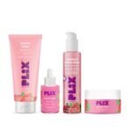 PLIX – THE PLANT FIX Guava & Roses Regime for Bright Skin & Balanced Skin pH| Hydrating Cleanser| 2-in-1 Toner Serum| Vitamin C Serum | Smoothie Moisturizer | For Men & Women| Glowing in 1 Use