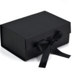 RBS® – Gift Box (23 x 16 x 10cm) Gift Boxes for Packaging (1 Pack) Decorative Gift Box empty Multipurpose Gift Hampers Holds Upto 5 kg Occasion Gifting Box Foldable Gift Packaging Boxes (Black)