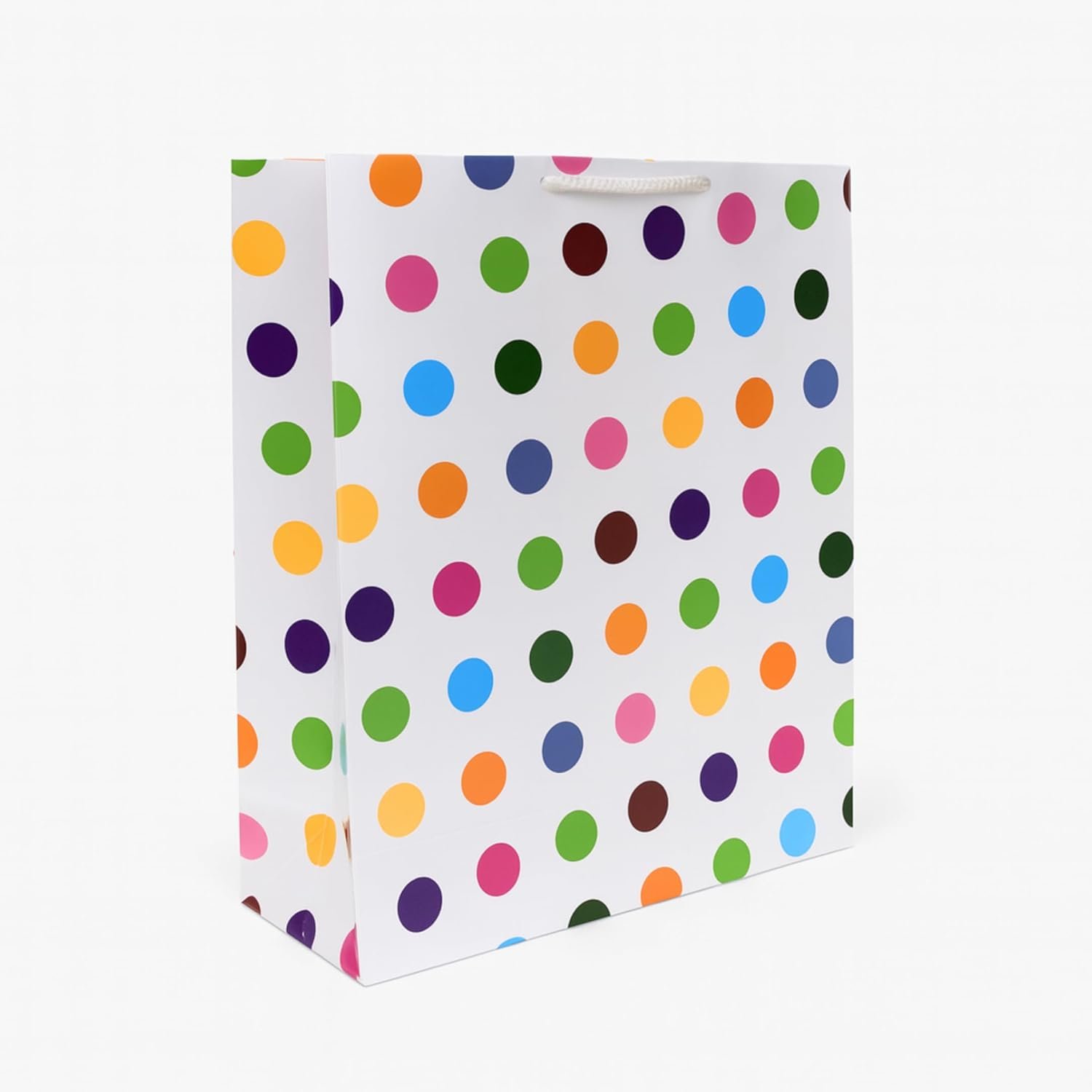 VERSA SPACE WhiteDot Design Large Paper Gift Bags with Handles | 12x10x4 inch | 220 GSM Thick Paper | Reusable Bags for Return Gifts, Birthdays, Weddings & Parties | Pack of 5