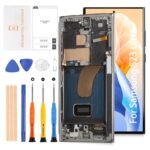 for Samsung Galaxy S23 Ultra 5G S918 6.78″ OLED LCD +Phantom Black Frame (Not OEM 6.8”) LCD Screen Display Replacement Touch Digitizer Assembly Kit S918B S918U S918W S918U1