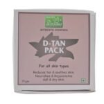 D-Tan Pack for Face & Body | Removes Tan & Sun Damage | Ayurvedic De-Tan Pack | For All Skin Types | Brightening & Nourishing Skin Care | 75 g
