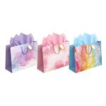Gift Bags Large size – Paper Bags for Gifting – Gift Paper Bags – Bags for Return Gift – Birthday, Wedding & Party – Pack of 5 – Pink Purple Blue