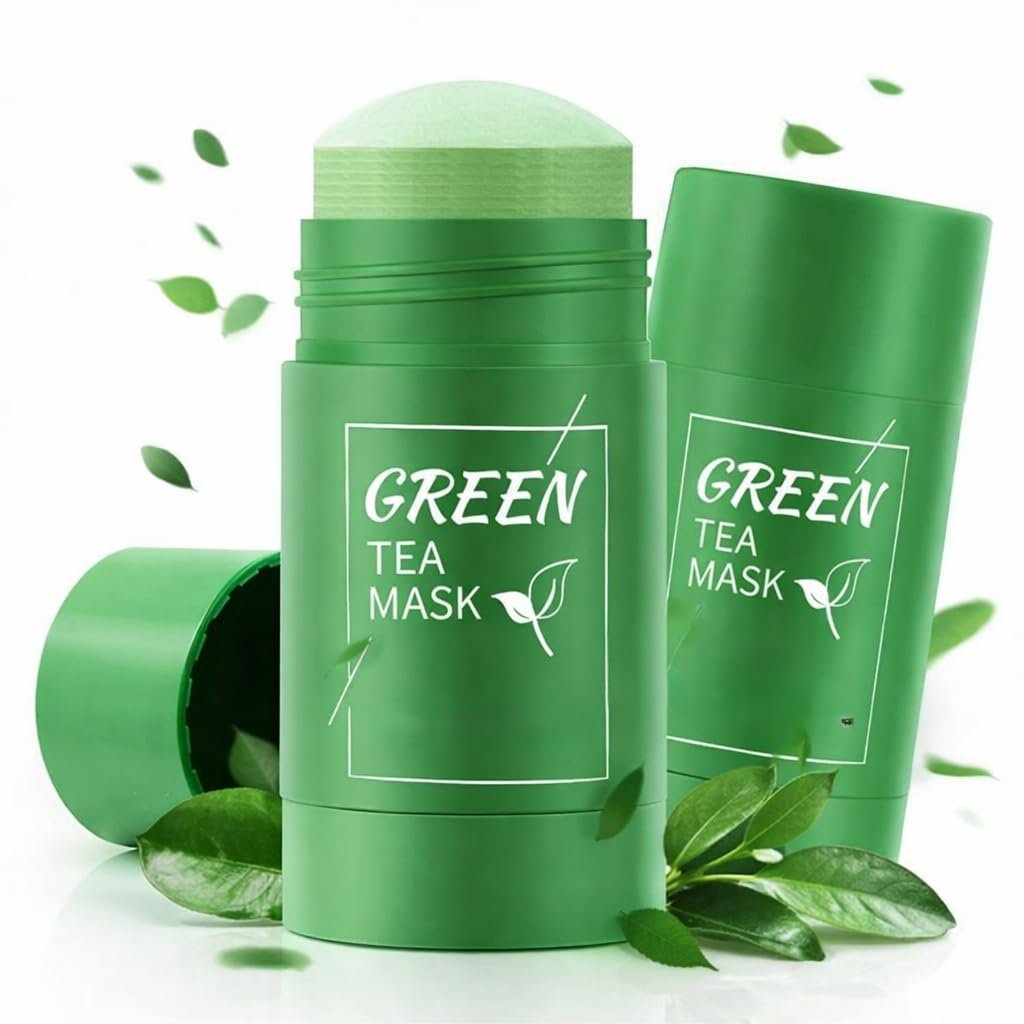 Green Tea Stick Face Mask for Anti Acne, Oil Control, Deep Clean Pore, Purifying Solid Cleansing Clay Stick Mask Skincare for Men & Women Green Tea Stick Face Mask for Anti Acne, Oil Control, Deep Clean Pore, Purifying Solid Cleansing Clay Stick Mask Skincare for Men & Women