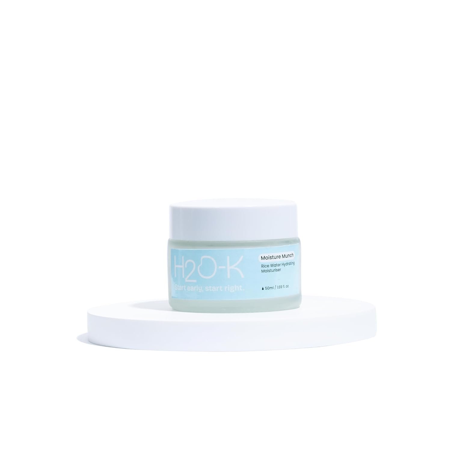 Moisture Munch Rice Water Moisturizer, Lightweight Non-Greasy Face Cream with Hyaluronic Acid, Aloe Vera & Licorice, Deep Hydration & Brightening, For Combination to Dry Skin – 50ml