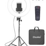 Osaka 18 Inches LED Ring Light 65W adjustable Color Temperature Wireless Remote Control 9 Feet Light Stand For MX Takatak Instagram vlog YouTube Video Shooting Compatible With DSLR Camera Smartphones.