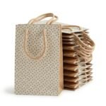 Pack of 20 Mini Gift Paper Bags with Handles Assorted Designs 7.5×5 Inch Small Return Gift Bags for Jewelry Packaging Wedding Favors Boutique Bags