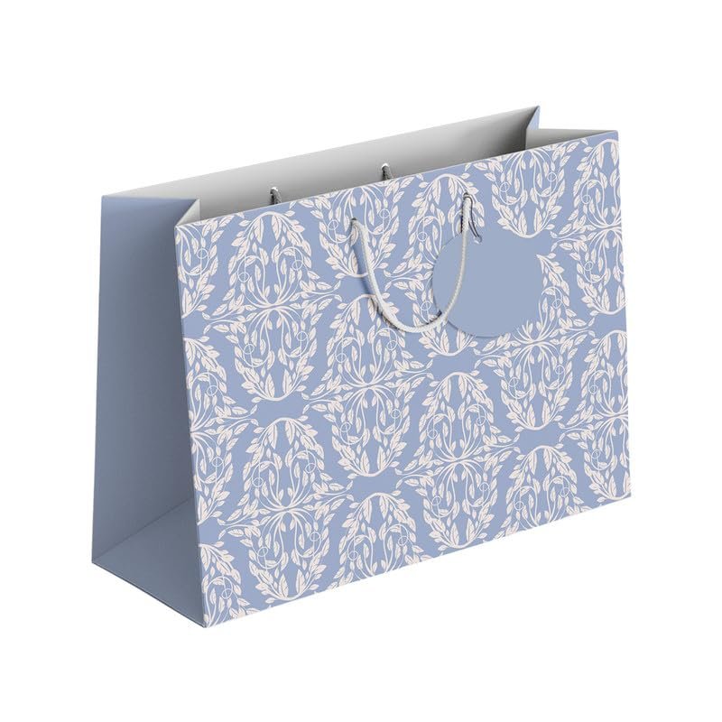 PaperPep Blue Beige Votive Pattern PrintGift Paper Bags | Small (9″X7″X4″ inches) | Attached gift tags, Ideal for Return Gifts, Weddings, Birthday & Celebrations | Pack of 3 PaperPep Blue Beige Votive Pattern PrintGift Paper Bags | Small (9″X7″X4″ inches) | Attached gift tags, Ideal for Return Gifts, Weddings, Birthday & Celebrations | Pack of 3