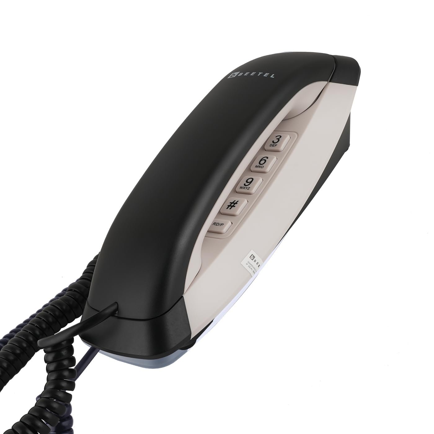 Beetel B29 Designer Slim and Stylish Corded Landline Phone,Ringer Volume Control,Wall/Desk Mountable,Clear Call Quality,Compact Design,Tone Pulse/Flash/Redial Function (Made in India) (Black/WG)(B29)