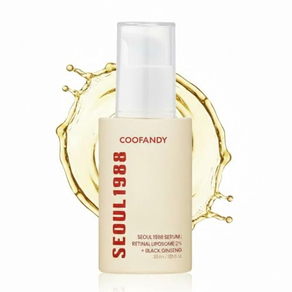 COOFANDY SEOUL 1988 Serum Retinal Liposome 2% + Black Ginseng, 30ml | 1.01fl.oz | 58% Black Ginseng Extract | Retinal serum | Bakuchiol | Vitamin C & 3 Peptides for Wrinkle Care | Korean Skincare. COOFANDY SEOUL 1988 Serum Retinal Liposome 2% + Black Ginseng, 30ml | 1.01fl.oz | 58% Black Ginseng Extract | Retinal serum | Bakuchiol | Vitamin C & 3 Peptides for Wrinkle Care | Korean Skincare.