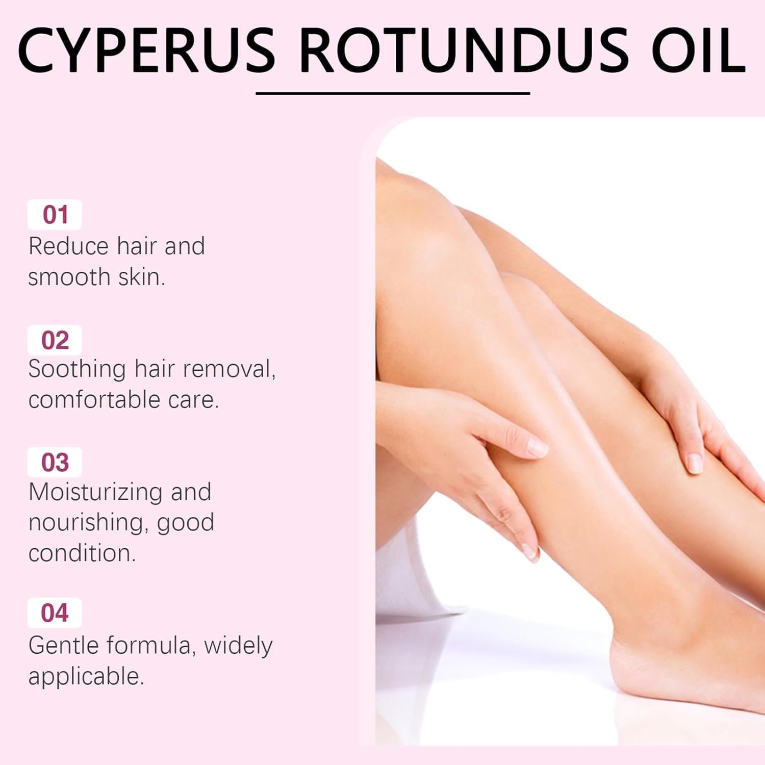 Cyperus Rotundus Oil for Hair Removal | Moisturizing & Soothing Herbal Body Oil for Reducing Body Hair Growth | Gentle Skin Care Formula for All Skin Types (Part of 1)