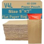 M&M Paper Bags Kraft Paper Medicine Pouch Size 5X7 Inch Pack Of 100 – Brown