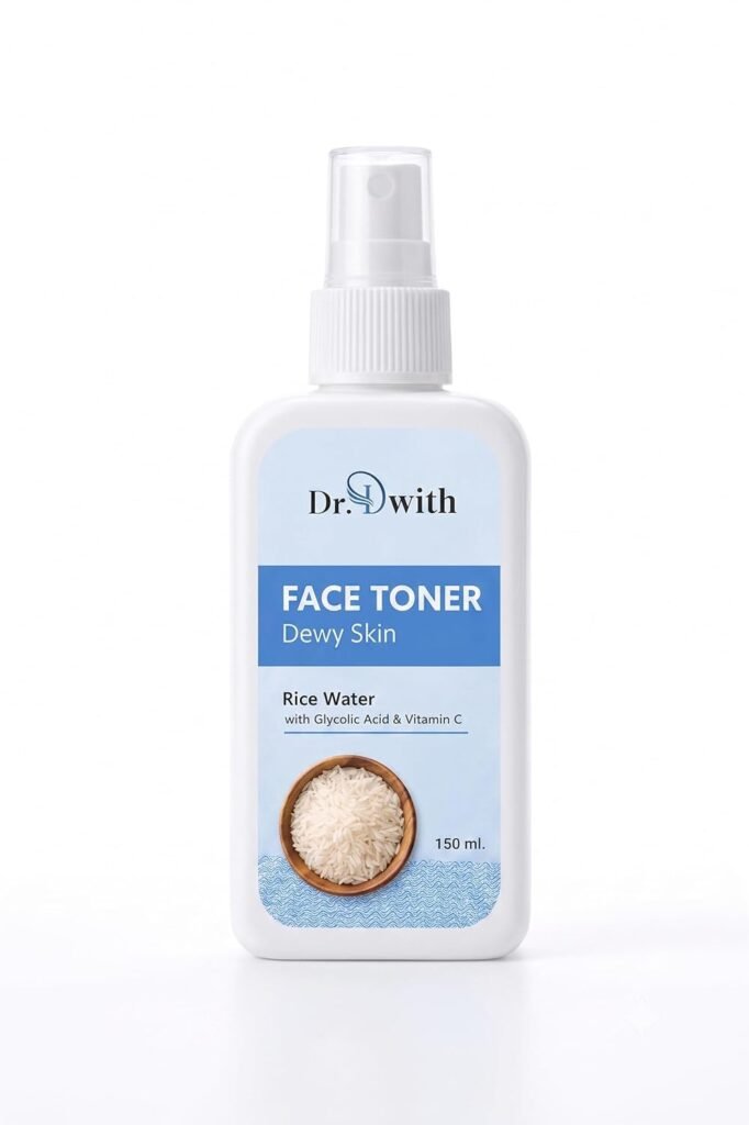 Rice Toner for Face 150ml – Korean Rice Water Toner for Glowing Skin, Hydrating & Brightening Facial Toner with Niacinamide, Pore Tightening, Glass Skin Skincare for Dry, Oily & Sensitive Skin