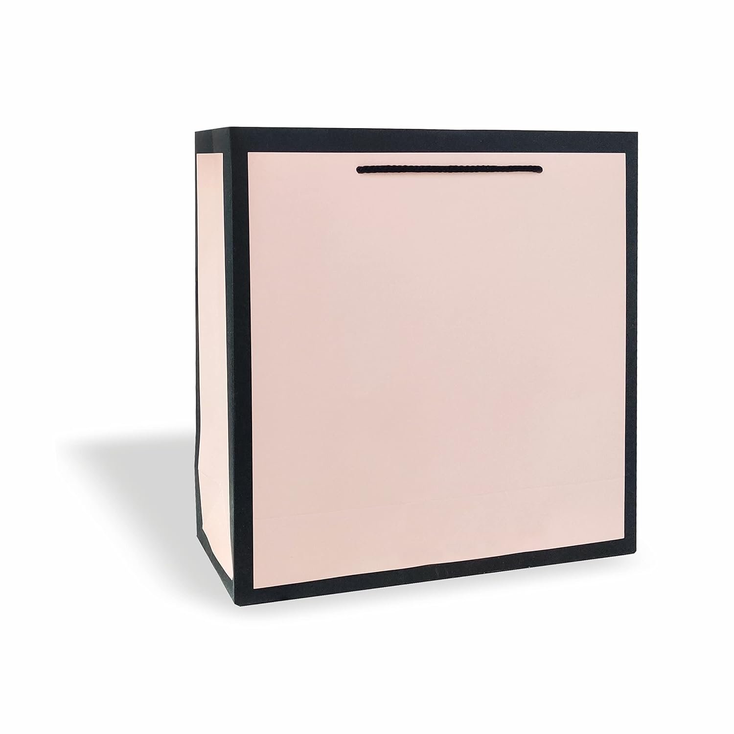 VESTTA -ELEGANCE REDEFINED Paper Gift Bag, 12 Inch(L) X 4.5 Inch(B) X 12 Inch(H), Plain Pastel With Black Border For Weddings,Birthdays, Christmas, Diwali With Gift Tags(Large, Pink)