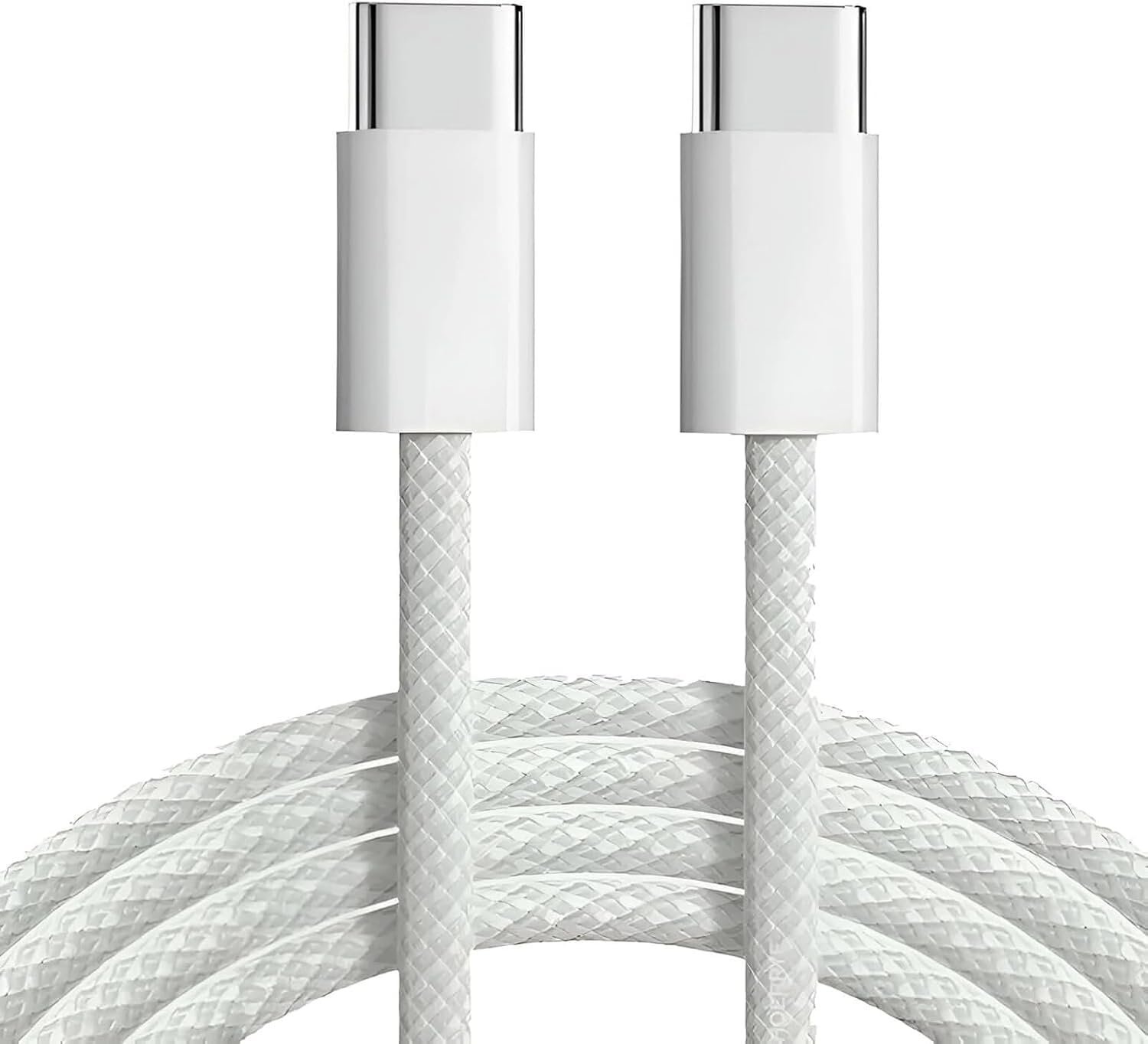 100W USB C to C Cable, White, 1M | MFi Certified, Fast Charging PD, Compatible iPhone 15/14/13/12/11/X/8