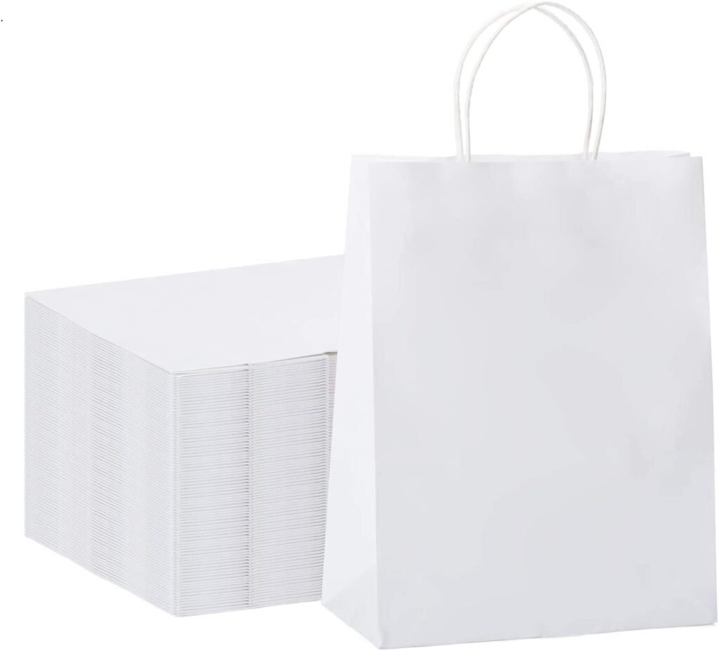 AMINIT Paper Bags, Gift Bags with Handles, Small Craft Shopping Bags in Bulk for Boutiques, Small Business, Retail Stores, Gifts & Merchandise(10X13X5 Inch,White) AMINIT Paper Bags, Gift Bags with Handles, Small Craft Shopping Bags in Bulk for Boutiques, Small Business, Retail Stores, Gifts & Merchandise(10X13X5 Inch,White)