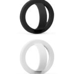 2 PCS Mobile Ring Holder, Finger Grip for Phone with Magnetic Attachment, 360 Degree Rotation for Hands-Free Viewing and Stable Selfies, Two Pack in Black and White Colors