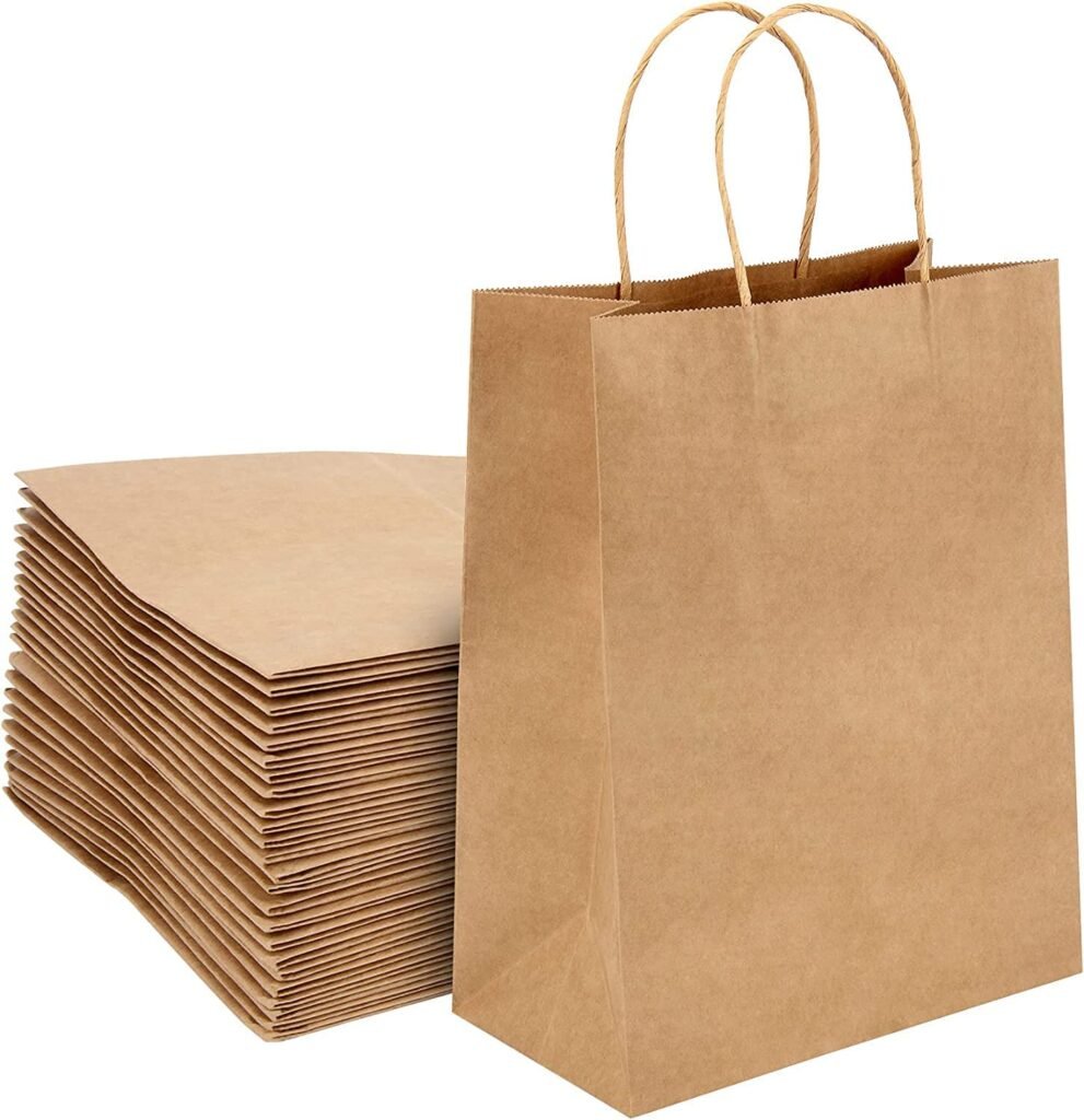 AMINIT Paper Bags, Gift Bags with Handles, Small Craft Shopping Bags in Bulk for Boutiques, Small Business, Retail Stores, Gifts & Merchandise(10X13X5 Inch,Brown) AMINIT Paper Bags, Gift Bags with Handles, Small Craft Shopping Bags in Bulk for Boutiques, Small Business, Retail Stores, Gifts & Merchandise(10X13X5 Inch,Brown)