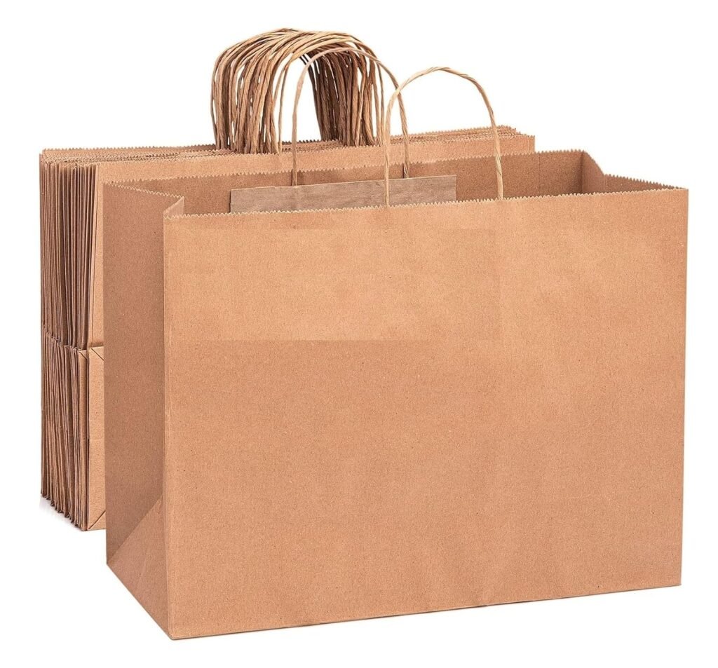 Amit Marketing Kraft Paper Bag with Handle I Large Brown Paper Gift Bags (15X4.5X12 Inch) for Return Gifts, Wedding, Birthday, Party Favours, Shopping, Retail, Grocery, Craft & Business Use – 10 Pcs Amit Marketing Kraft Paper Bag with Handle I Large Brown Paper Gift Bags (15X4.5X12 Inch) for Return Gifts, Wedding, Birthday, Party Favours, Shopping, Retail, Grocery, Craft & Business Use – 10 Pcs