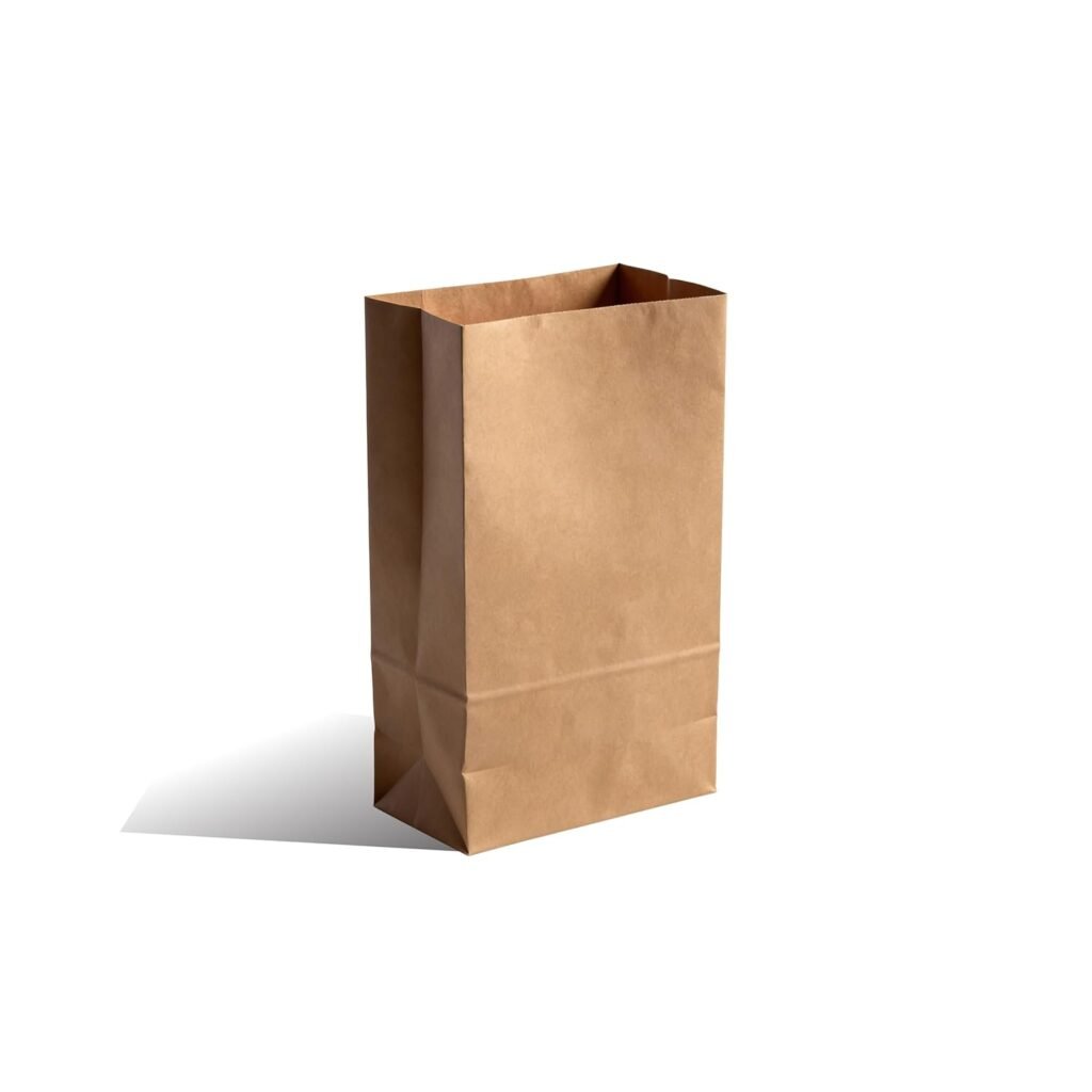 ArrowPack Brown Kraft Paper Bags without Handles | Pack of 100 | Carry Bag for Gifting, Shopping & Retail Merchandise | Recyclable, Food-Grade (Brown, Small)