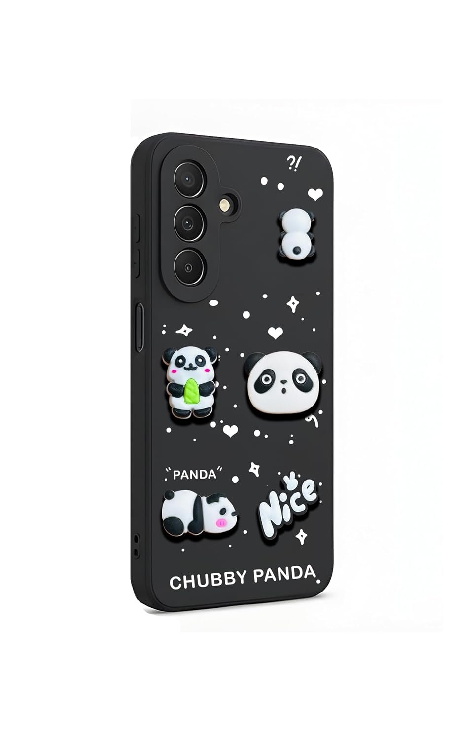 Back Case Cover Compatible for Samsung Galaxy A27 | Panda Silicone Case | Camera Protection | Body Protection | Shock Proof | Color Black