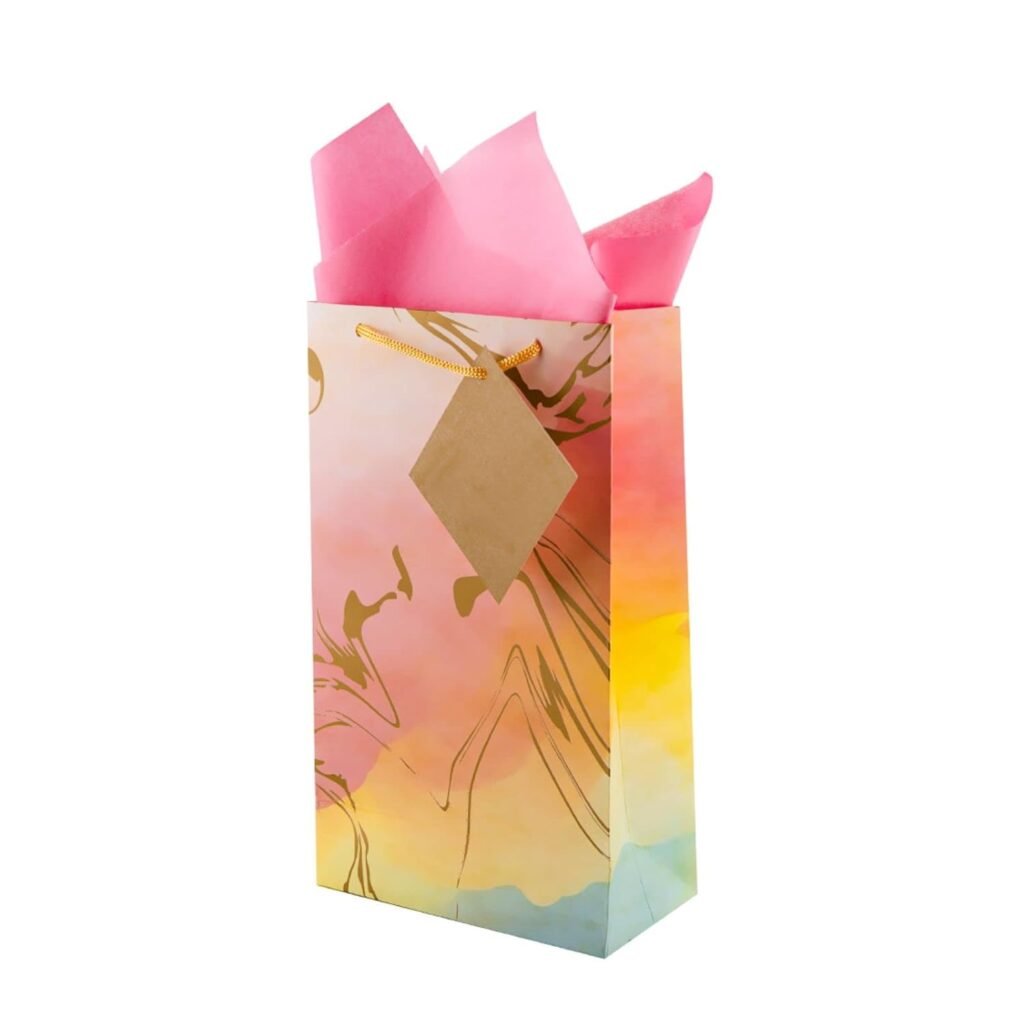 Birch & Co. Gift Paper Bags – Small Carry Bags For Gifting – Goodie Bags With Tissue And Thank You Card – Gift Covers – Pack Of 5, Marble Ombre, Multicolor Birch & Co. Gift Paper Bags – Small Carry Bags For Gifting – Goodie Bags With Tissue And Thank You Card – Gift Covers – Pack Of 5, Marble Ombre, Multicolor