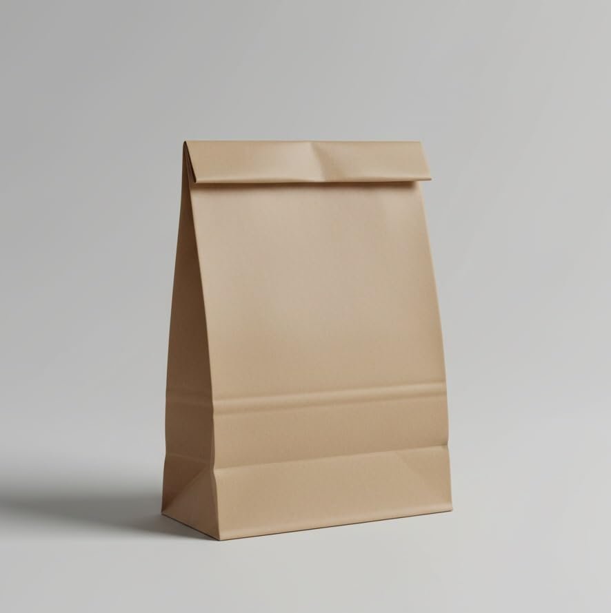 Ezzy Kraft Paper Bags, Brown Color, 10.5 x 8.5 x 5 Inches, Stand Up Design with Fold Over Top Pack of 50 Ezzy Kraft Paper Bags, Brown Color, 10.5 x 8.5 x 5 Inches, Stand Up Design with Fold Over Top Pack of 50