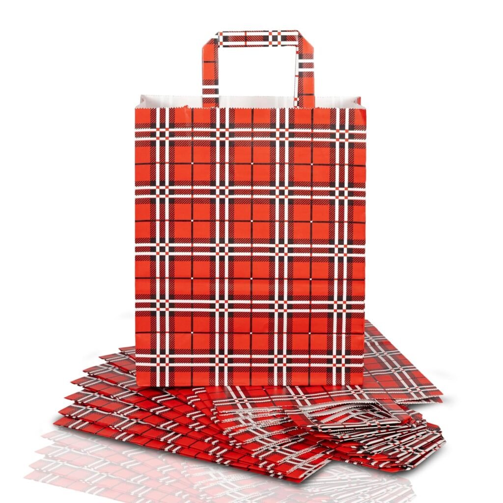Gift Paper Bags for Return Gifts | Hirakani Premium Small Paper Carry Bags for Gifting | Goodie Bags | Pack of 10 | Birthday, Wedding, Baby Shower | Eco Friendly | Size 9″X4″X11″ (Red and Black) Gift Paper Bags for Return Gifts | Hirakani Premium Small Paper Carry Bags for Gifting | Goodie Bags | Pack of 10 | Birthday, Wedding, Baby Shower | Eco Friendly | Size 9″X4″X11″ (Red and Black)