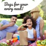 HETOPETO Brown Paper Bags, Kraft Paper Shopping Bags for Grocery and Retail 10x5x3 in 100 Pack of 100 (BROWN, 10 inch x 5inch x 3inch = 100)