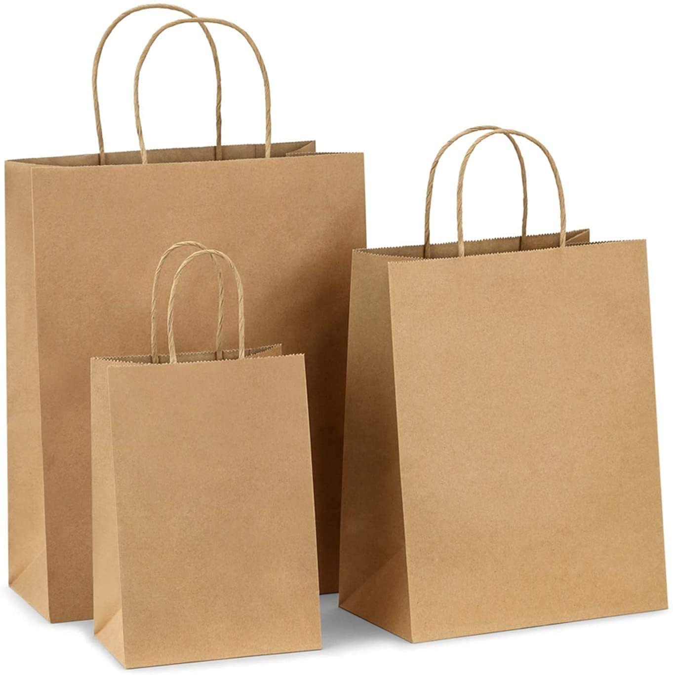 HOUSAI Kraft Paper Bags with Handles Pack of 30 | Brown Gift Bags with Twisted Paper Rope Handles | 10 x 5 x 15 Inch Medium Size | Reusable Shopping, Retail, Grocery, Party Favor & Gift Packaging Bags HOUSAI Kraft Paper Bags with Handles Pack of 30 | Brown Gift Bags with Twisted Paper Rope Handles | 10 x 5 x 15 Inch Medium Size | Reusable Shopping, Retail, Grocery, Party Favor & Gift Packaging Bags