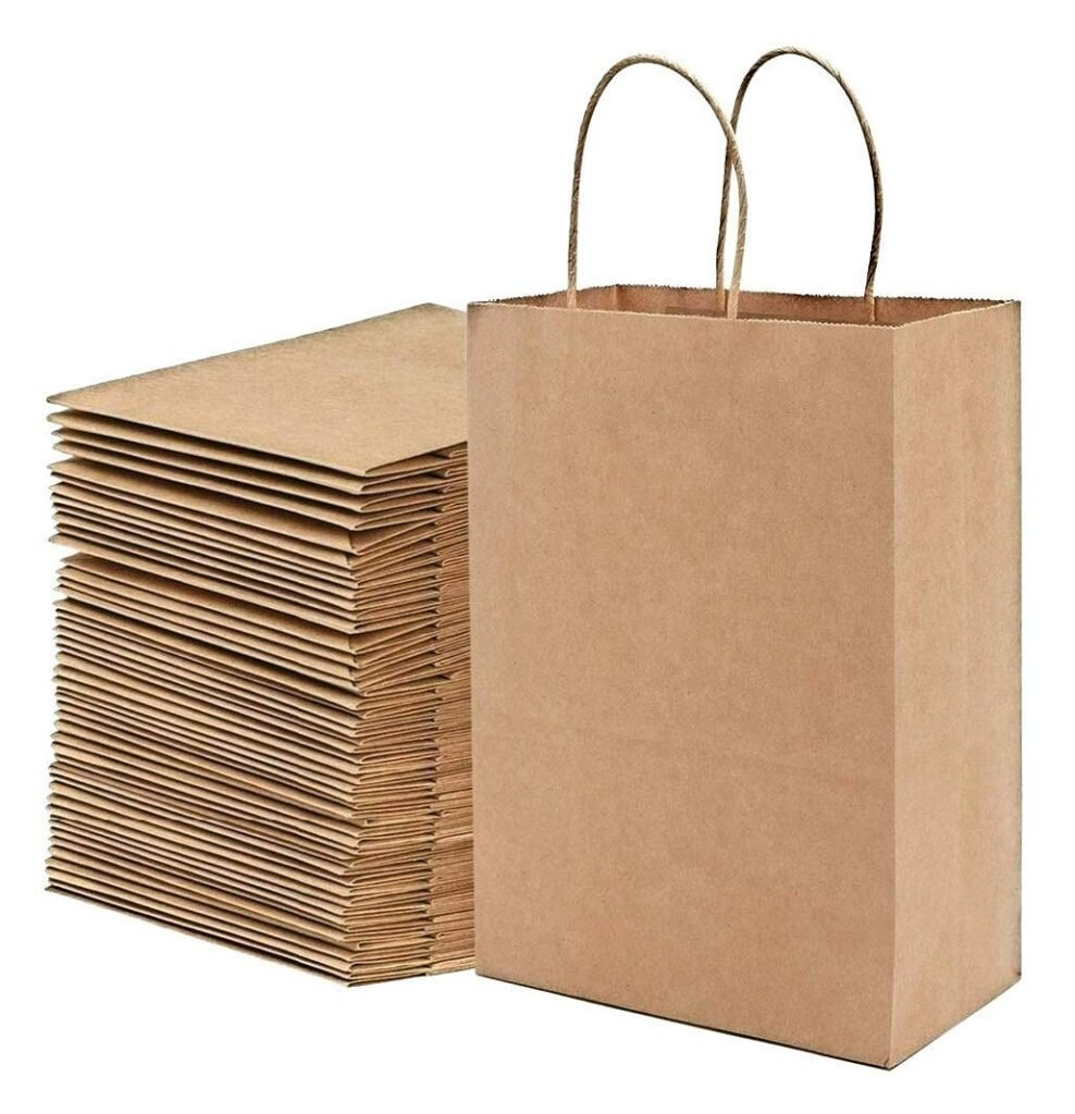 Kraft Paper Shopping Bags (Brown, 16 H x 12 W x 5 Inch G)Pack of 50 Kraft Paper Shopping Bags (Brown, 16 H x 12 W x 5 Inch G)Pack of 50