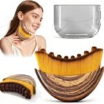 Lymphatic Contour Face Brush for Sculpting & Drainage – Facial Massager for Jawline, Chin & Neck – Reduces Puffiness, Promotes Detox & Lift – Soft Bristles, Improves Skin Glow, Includes Travel Case