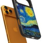 Metal Back 2D TPU Shockproof Custom Back Cover Phone Case Compatible with iPhone 17/17 Pro/ 17 pro max/ 17 Air Supports Magnet Safe Charging | Hard Mobile Cover – Starry Night Case