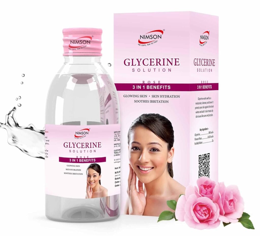Nimson Pure Glycerine for Skin Care – 200GM | Deep Moisturizer for Soft, Glowing Skin | Protects, Heals & Soothes Irritation | For Oily & All Skin Types | Natural & Vegan Nimson Pure Glycerine for Skin Care – 200GM | Deep Moisturizer for Soft, Glowing Skin | Protects, Heals & Soothes Irritation | For Oily & All Skin Types | Natural & Vegan