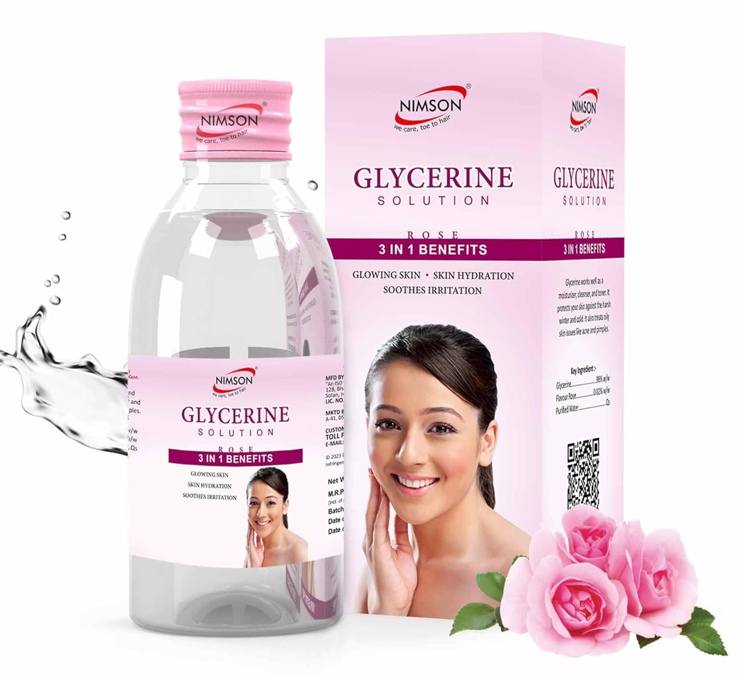 Nimson Pure Glycerine for Skin Care – 200GM | Deep Moisturizer for Soft, Glowing Skin | Protects, Heals & Soothes Irritation | For Oily & All Skin Types | Natural & Vegan
