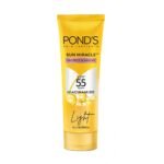 POND’S Serum boost sunscreen For All skin types prevent and fade dark patches with the power of SPF 55 and NIACINAMIDE-C Serum 100g