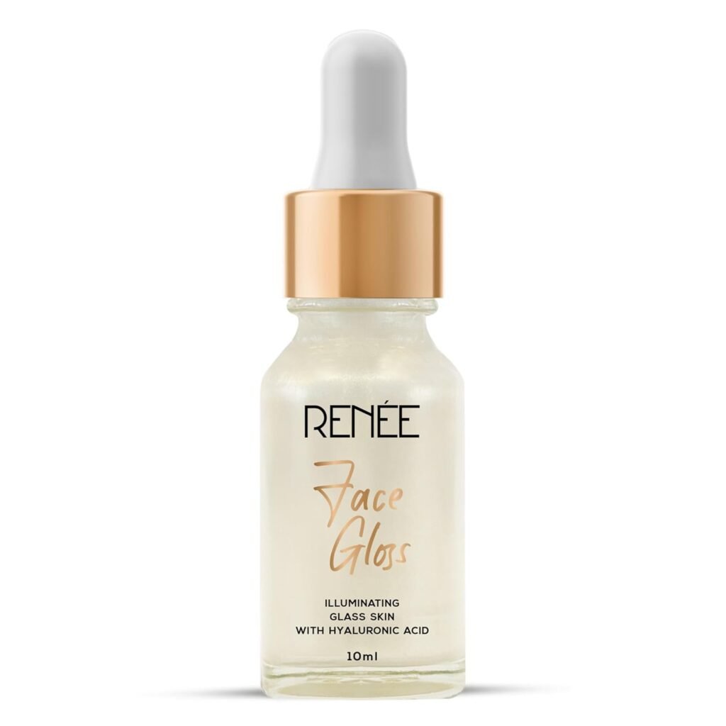 RENEE Face Gloss Highlighting Strobe Serum, Hyaluronic Acid Hydration & Illumination, Paraben-Free, Vegan, Lightweight, Non-Greasy Hydrating Serum for Radiant, Dewy Skin