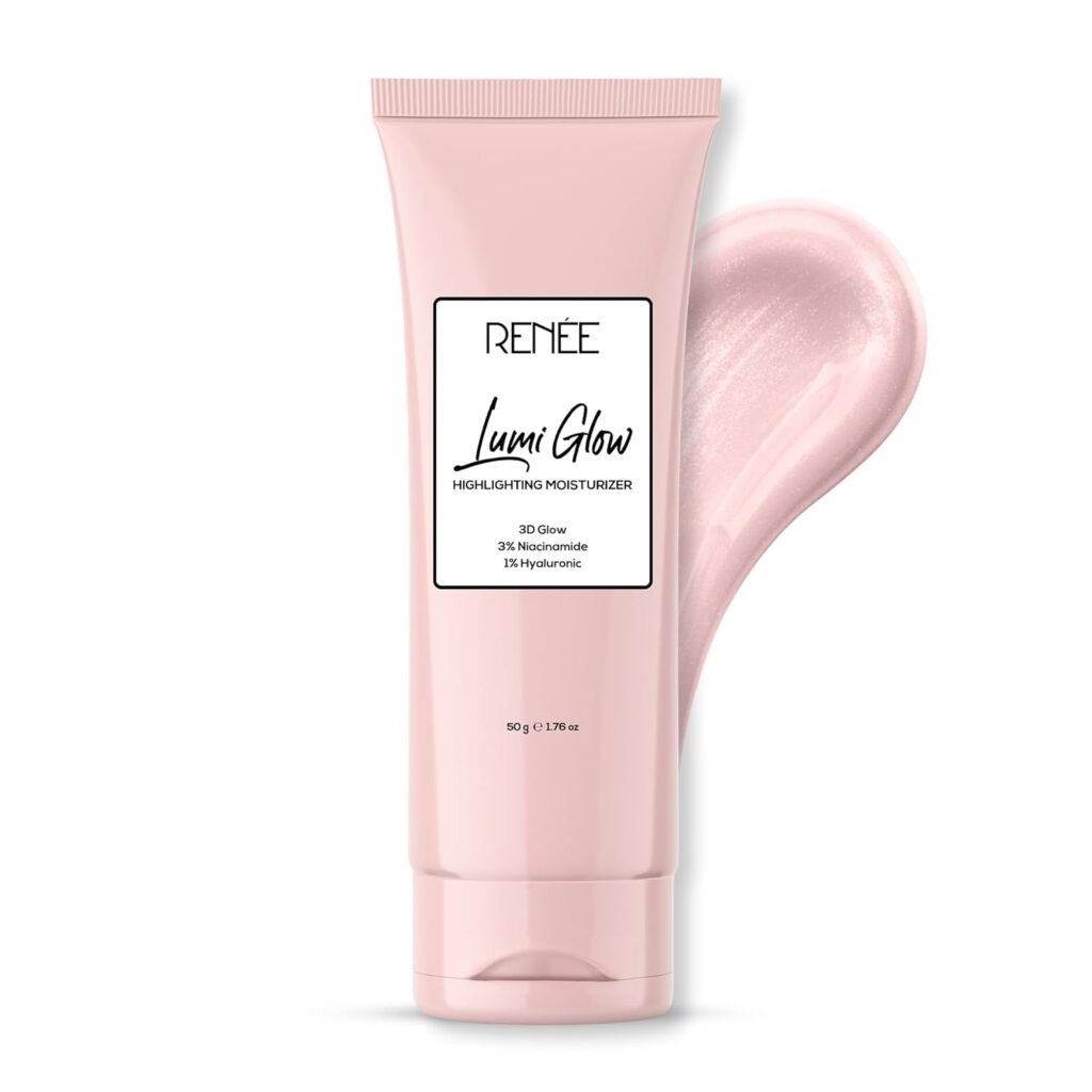 RENEE Lumi Glow Highlighting Moisturizer | Enriched with 3% Niacinamide & 1% Hyaluronic Acid | Non-Sticky | Glowing Skin | 50g