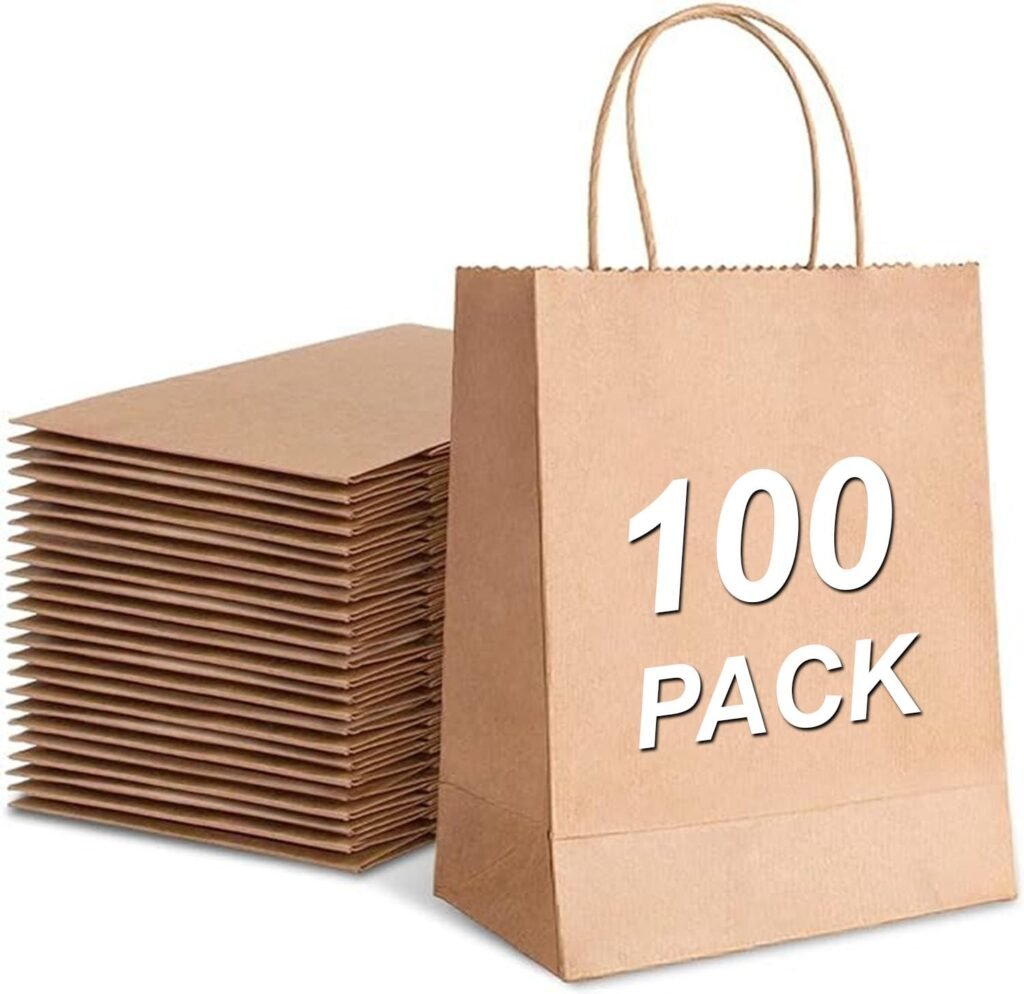Aakriti Gift Bags 12.5″ × 6″ × 16.5″ inch Brown Kraft Paper Gift Bags with Handles Bulk for Shopping, Merchandise, Retail, Grocery, Party Favor, Recycled Paper Sacks (BRWON 100PCS) Aakriti Gift Bags 12.5″ × 6″ × 16.5″ inch Brown Kraft Paper Gift Bags with Handles Bulk for Shopping, Merchandise, Retail, Grocery, Party Favor, Recycled Paper Sacks (BRWON 100PCS)