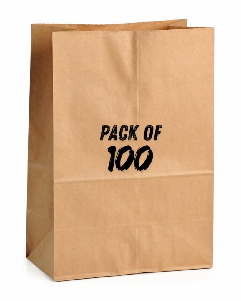 Brown Kraft Paper Bags Pack of 100 Eco-Friendly Grocery Bags, Recyclable Shopping Bags,Small Business Packaging, Multi-Purpose Paper Sacks for Gifts & Retail Store Brown Kraft Paper Bags Pack of 100 Eco-Friendly Grocery Bags, Recyclable Shopping Bags,Small Business Packaging, Multi-Purpose Paper Sacks for Gifts & Retail Store