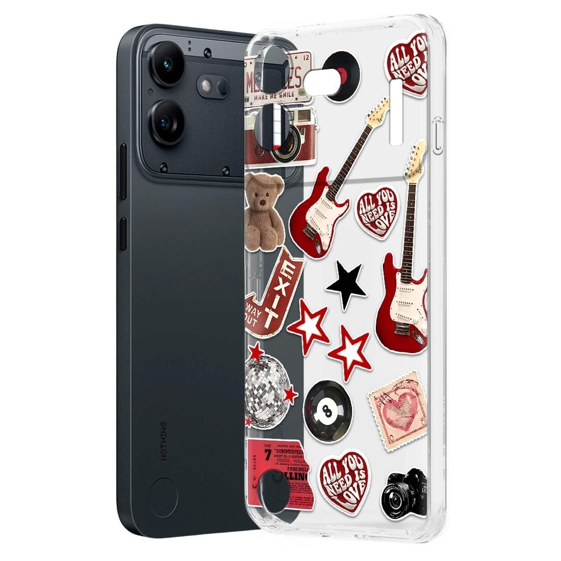 Designer Soft Back Cover Case Compatible for Nothing Phone 4b 5g, Printed,Transparent,Flexible, Silicon for Nothing Phone (4b) -D3319