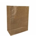 Eco-friendly Brown Multi-purpose Paper Carry Bags, Pack of 50 Pcs For Grocery, Food Packing, Restaurant Take Away, Cloud Kitchen Delivery, Fruit & Vegetables, No Handles (12x9x5 inch)