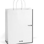 HOUSAI PAPER BAGS 30 Kraft Paper Plain Bags With Twisted Handles Suitable For Gifting, Shopping And Food Packing (Small) W/G/H = 8.5″X5″X11.5″,White