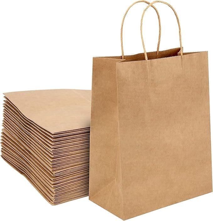 KESARDEEP MARKETING Premium Brown Kraft Paper Bags – Recyclable & Sturdy Gift Bags for Shopping, Retail, and Parties with Strong Handles – Pack of 100 (SIZE 10X7X9) KESARDEEP MARKETING Premium Brown Kraft Paper Bags – Recyclable & Sturdy Gift Bags for Shopping, Retail, and Parties with Strong Handles – Pack of 100 (SIZE 10X7X9)
