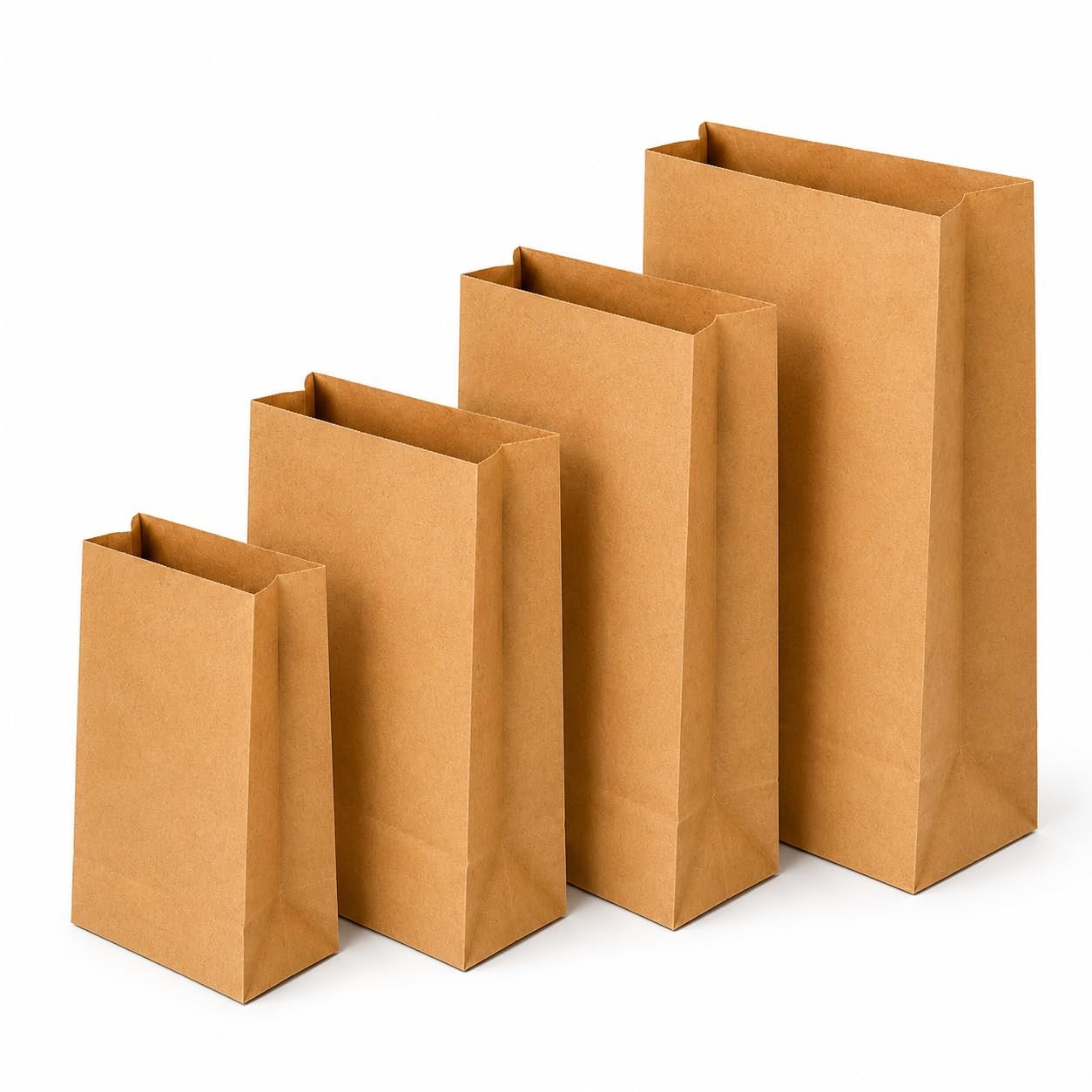 Kraftora Brown Kraft Paper Bags, Pack of 100, Flat Bottom Paper Bags for Bakery, Cookies, Snacks, Grocery & Gift Packing (Medium) Kraftora Brown Kraft Paper Bags, Pack of 100, Flat Bottom Paper Bags for Bakery, Cookies, Snacks, Grocery & Gift Packing (Medium)