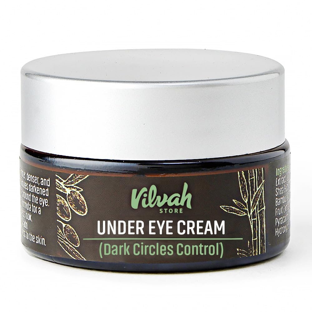 Vilvah Under Eye Cream | Reduces Dark Circles, Puffiness & Eye Bags | Hydrates, Smoothens Fine Lines & Firms Skin | Lightweight Eye Care for Tired Eyes | 20ml